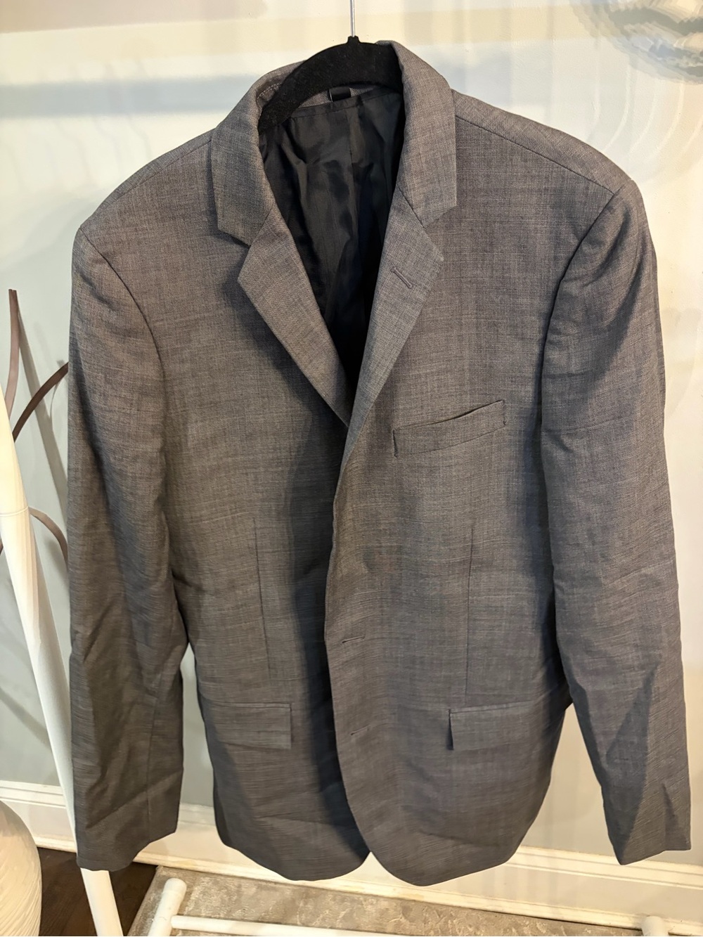 J. Crew Gray Men's wool suit  Modern Textured Weave 40L and 33x30